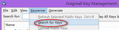 search for keys